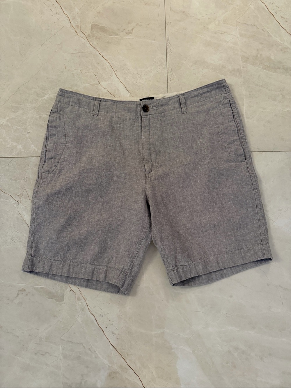 J. Crew Men's Light Gray Flat-Front Shorts